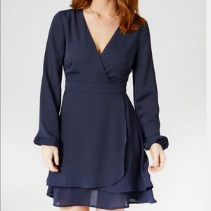 Altar’d State Navy Long Sleeve Dress size L